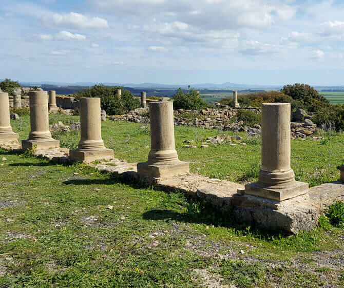 columns roman ruins Lixus